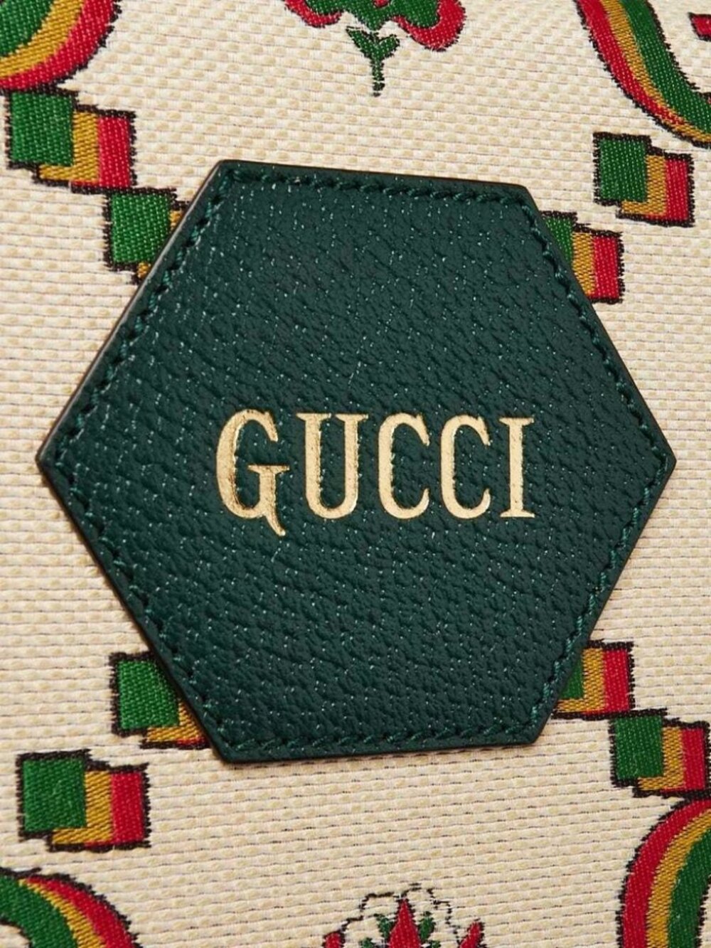 Gucci Green/Beige Canvas/Leather 100 Years Crossbody Box Bag - Picture 11 of 12